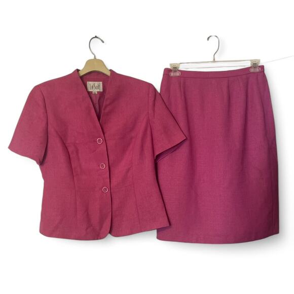 Le Suit two piece Suit | Jacket and Skirt | Size 12 | Euc - Picture 1 of 6